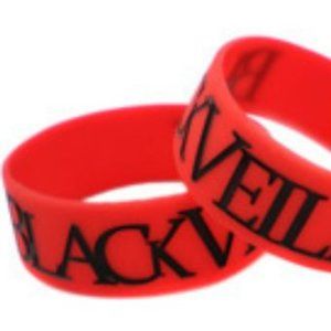 (2) BVB black veil bride fan Wrist bands merch Bracelets Music Glam Metal Punk